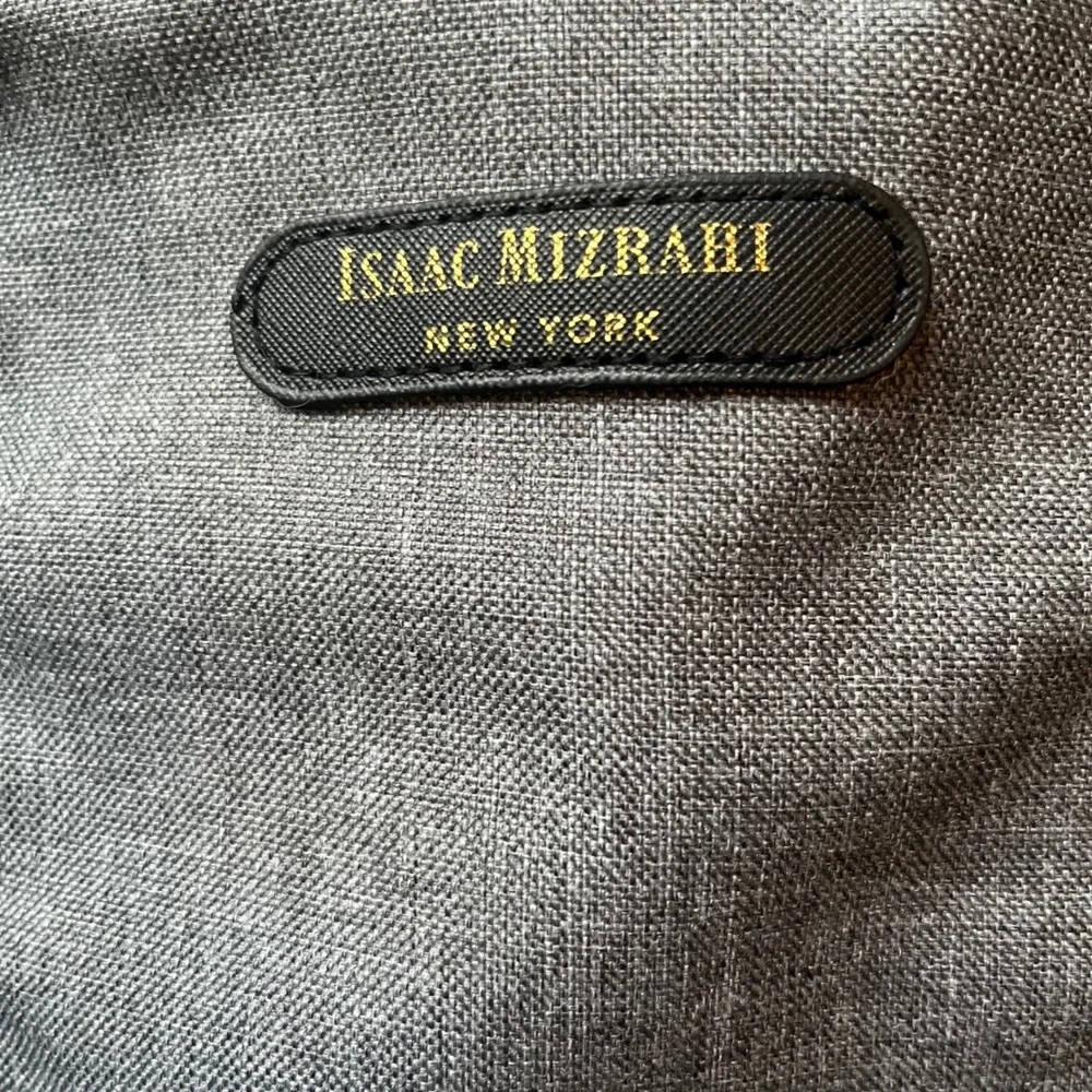 Isaac Mizrahi New York Gray Insulated Lunch‎ Bag Tote Zipper Top
